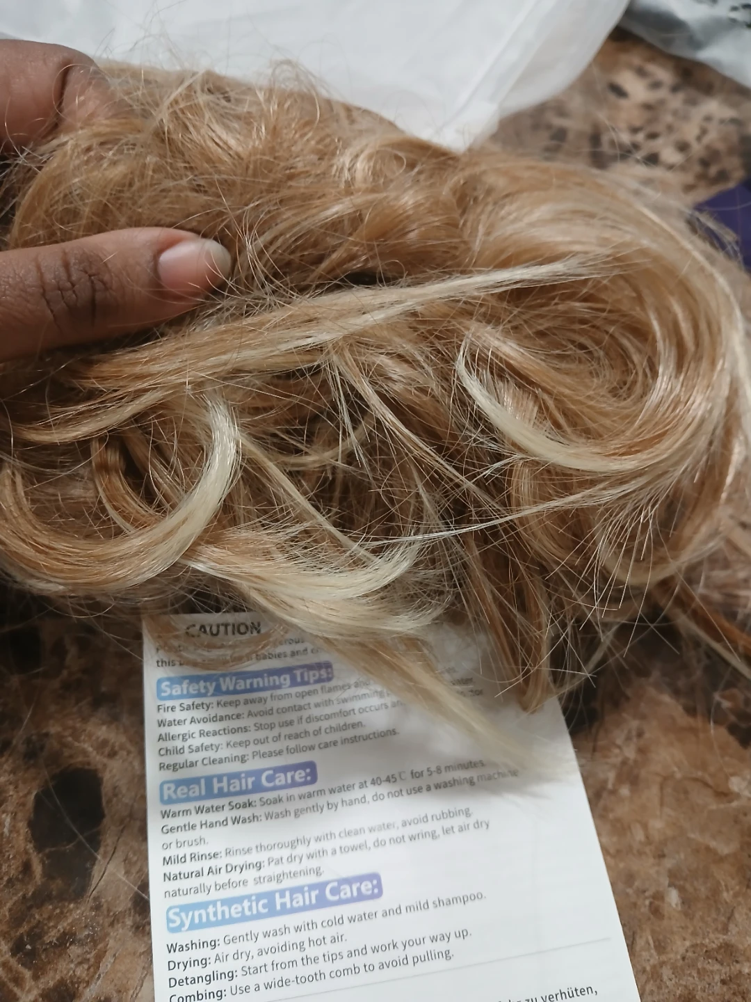 Synthetic Hair Extension bun