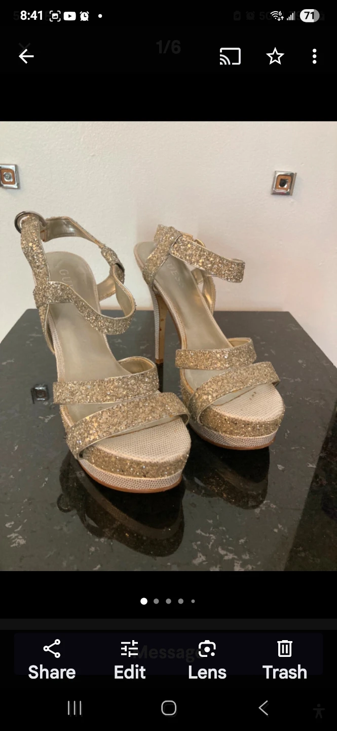 Guess Glitter Platform Heels