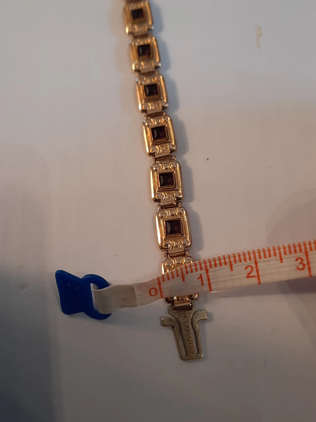 Vintage Gold filledBracelet with Purple Stones - photo 3