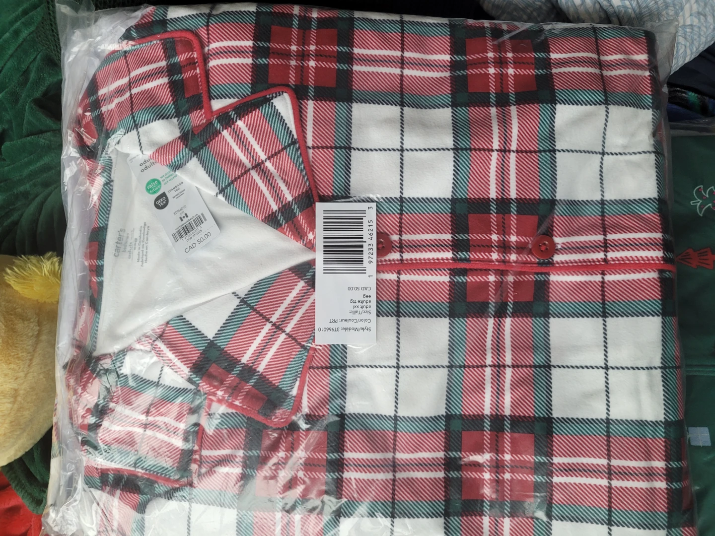 Carter's Adult XXL Plaid Pajamas - New in Bag!