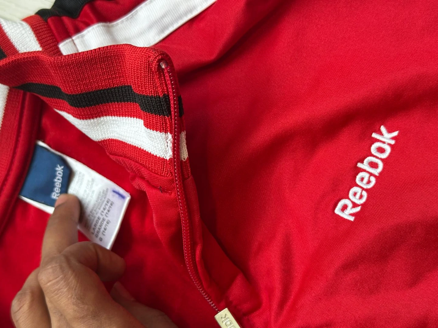 Reebok Red Track Jacket - Size L - photo 2
