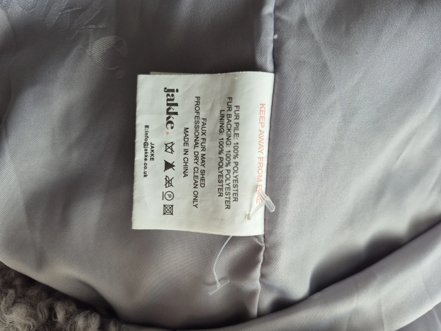 Jakke Grey Faux Fur Teddy Coat - photo 5