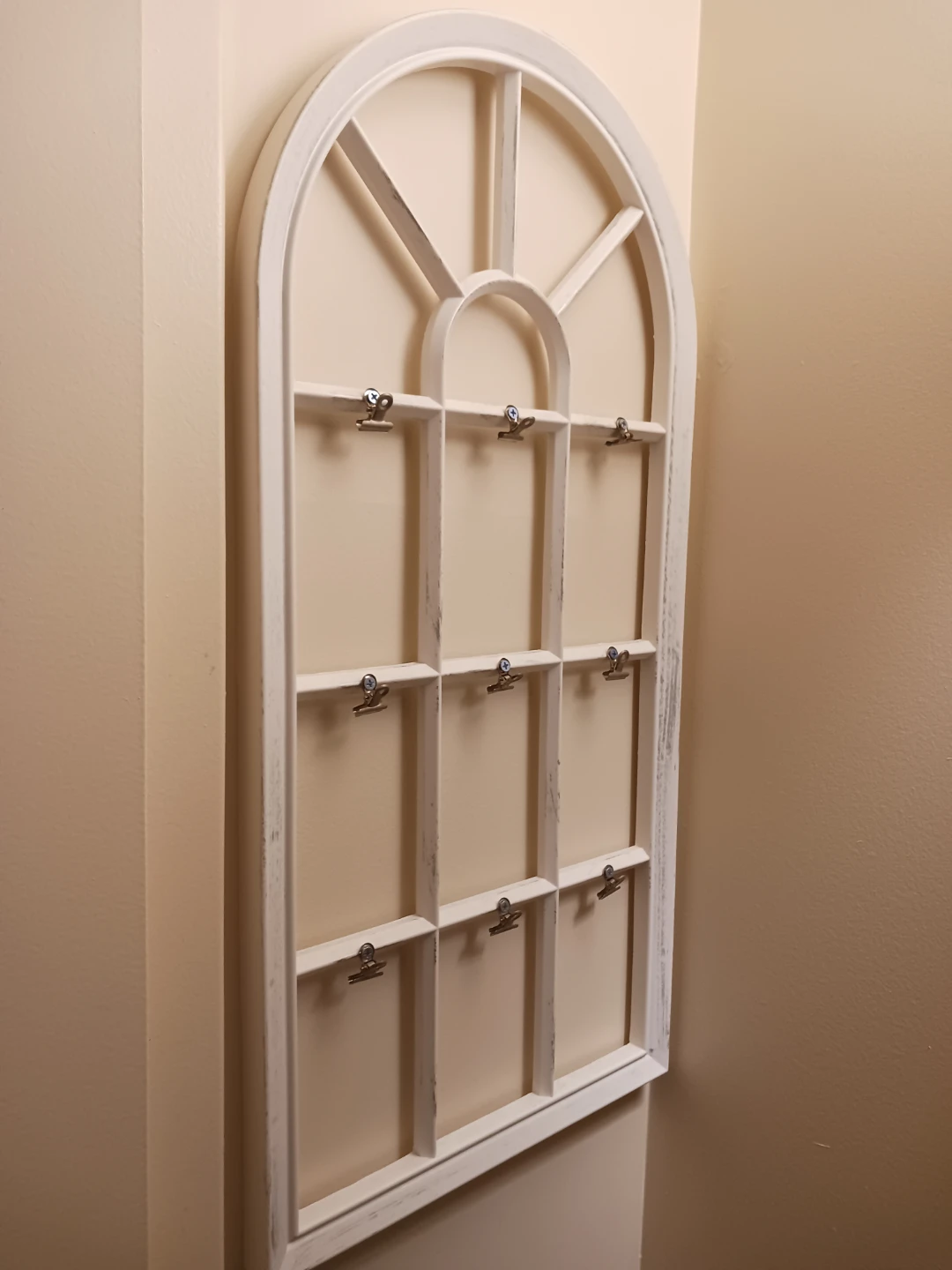 White Window Frame Photo Display w/ Clips - photo 2