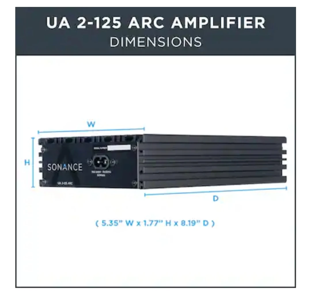 Sonance UA 2-125 ARC Amplifier - photo 3