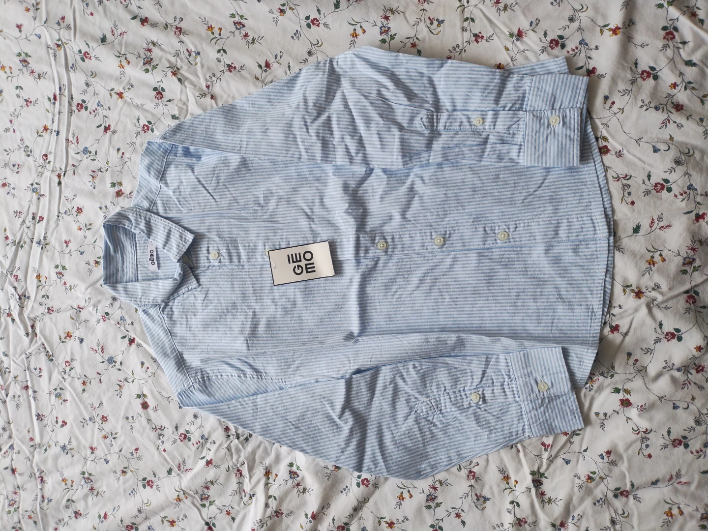 Gemo Striped Long Sleeve Shirt - Blue/White - photo 2