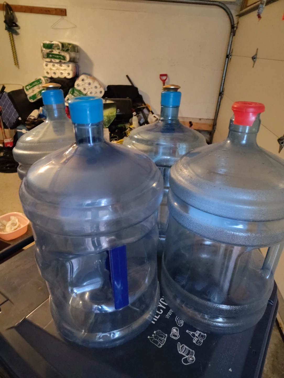 Four Refillable Water Bottles