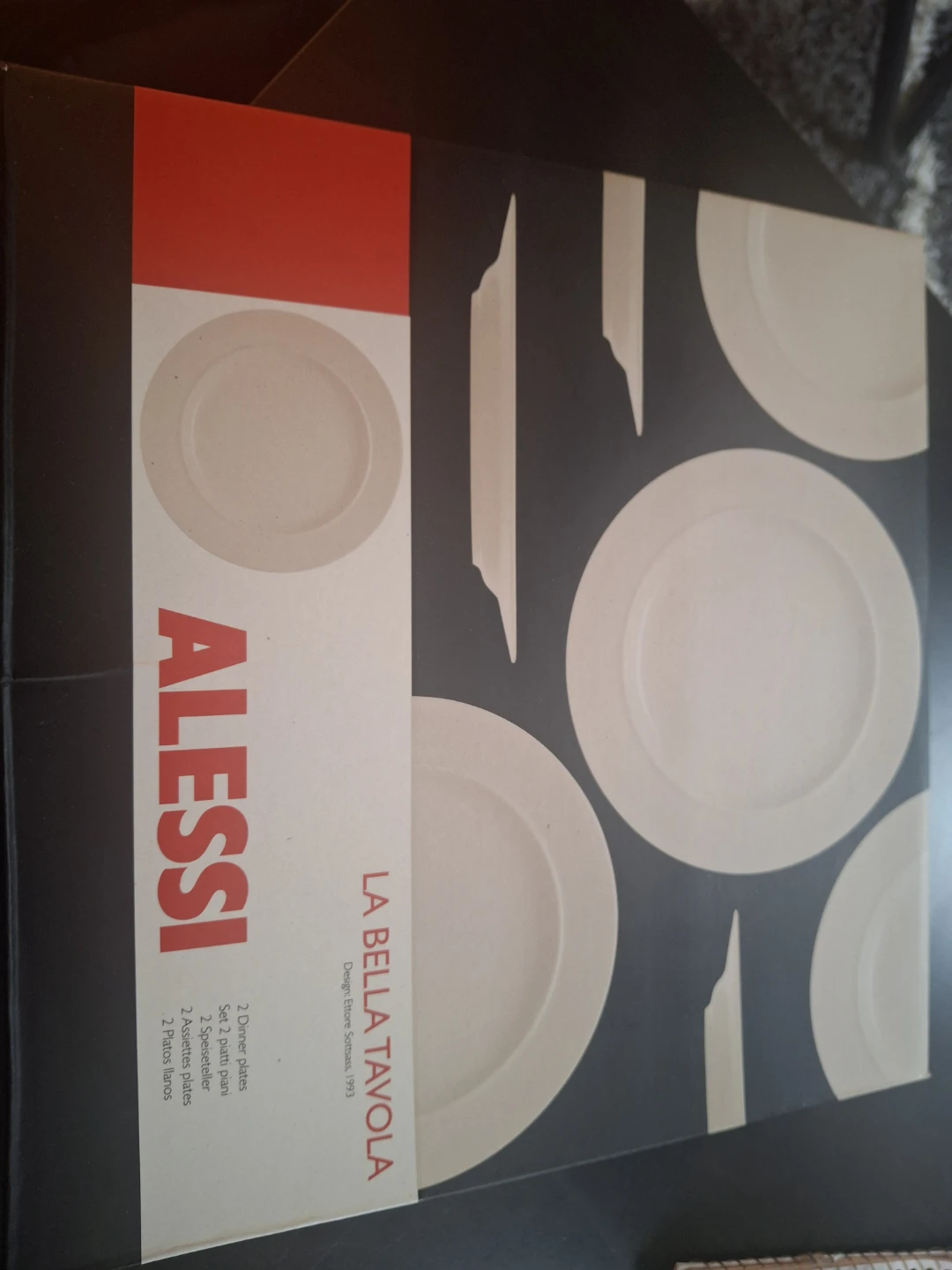 Alessi High Quality White Porcelain Dinner Plates (Set of - photo 2