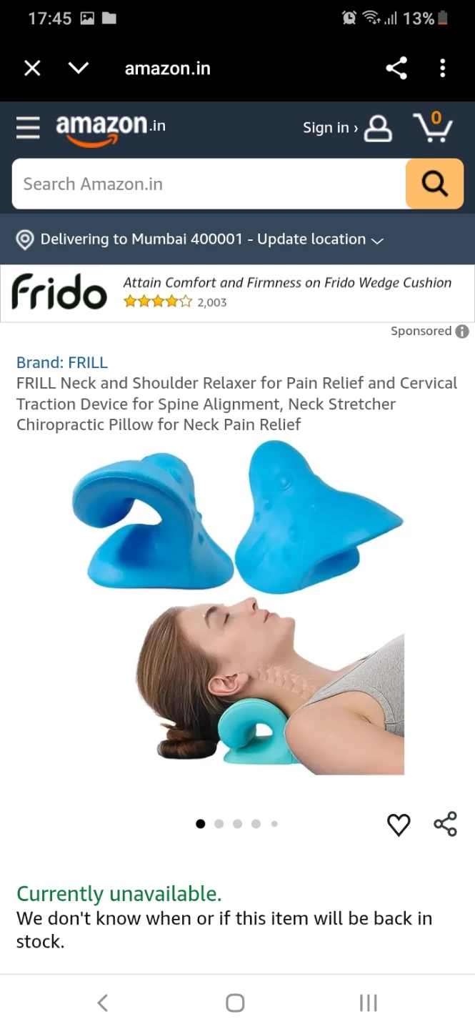 Neck and Shoulder Relaxer Cervical Traction Pillow