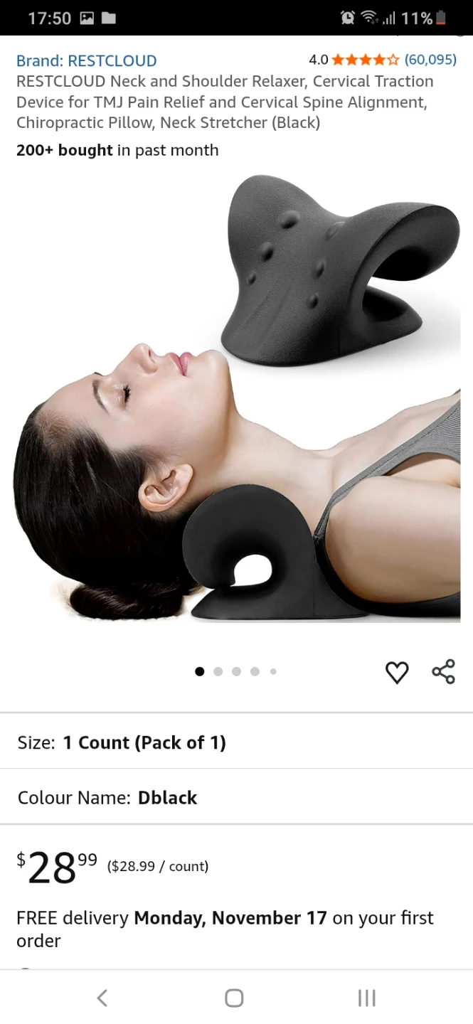 Neck and Shoulder Relaxer Cervical Traction Pillow - photo 3