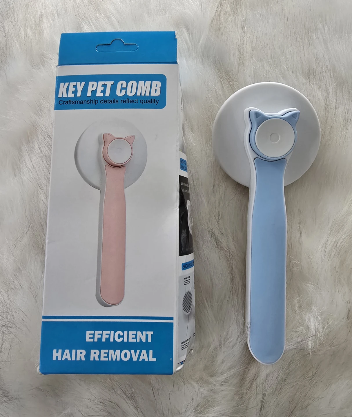 Key Pet Comb Self-Cleaning Slicker Brush