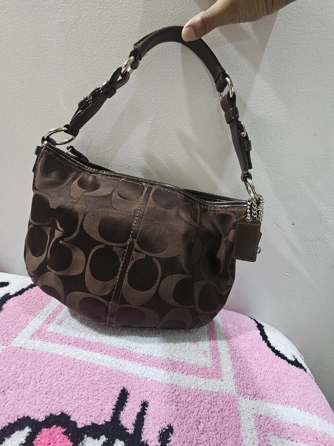 Coach Brown Signature Hobo Bag