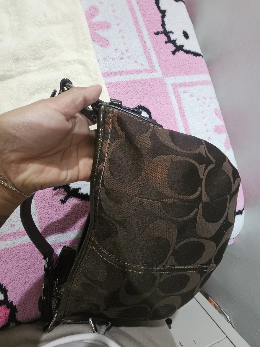 Coach Brown Signature Hobo Bag - photo 5