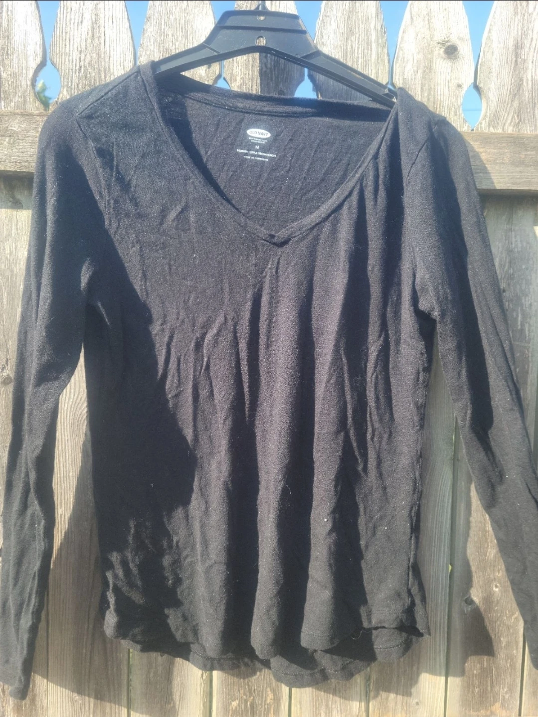 Old Navy Black Long Sleeve Shirt - Size M