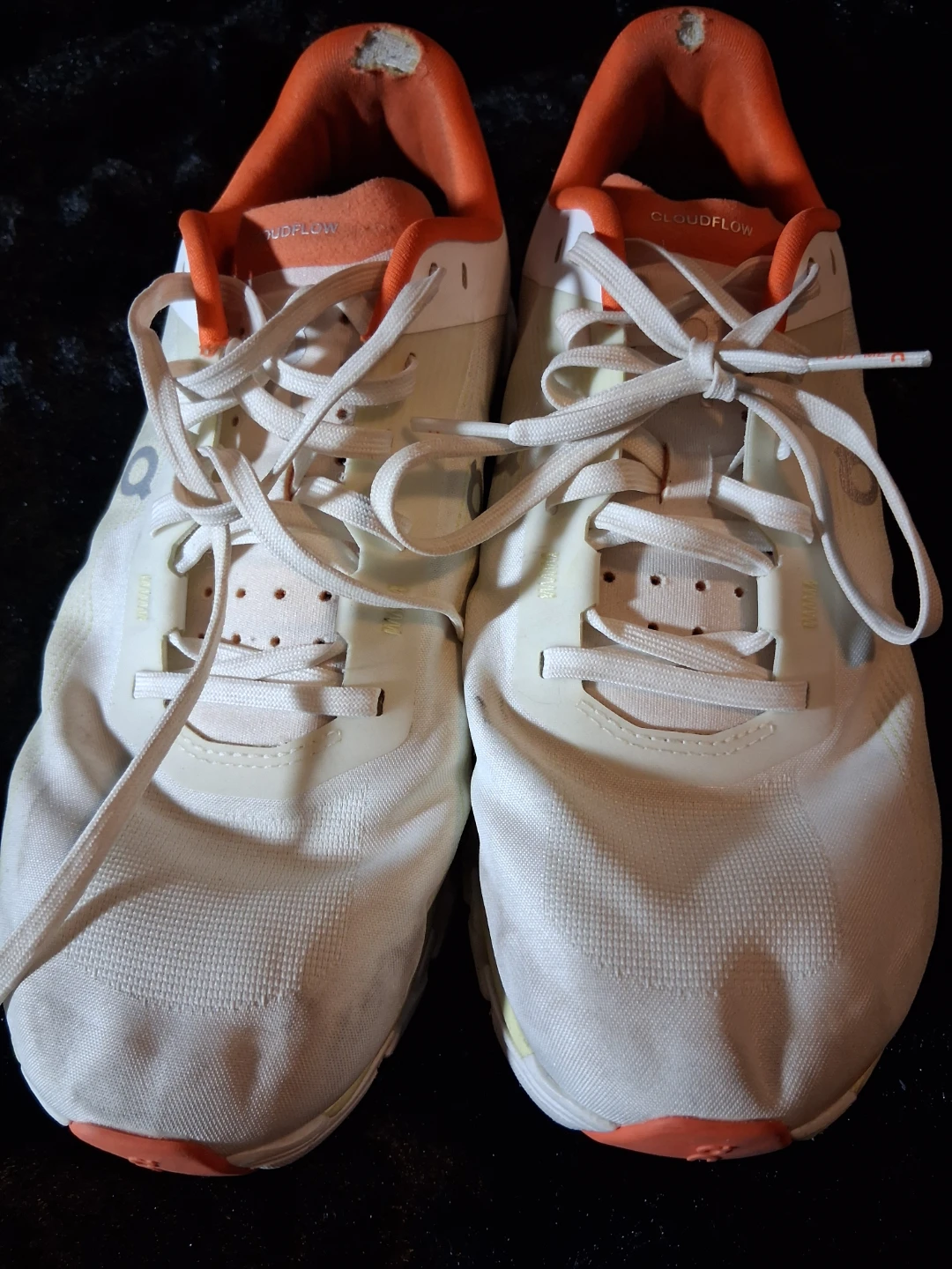 On Running Cloudflow White Orange Women's Shoes - photo 3