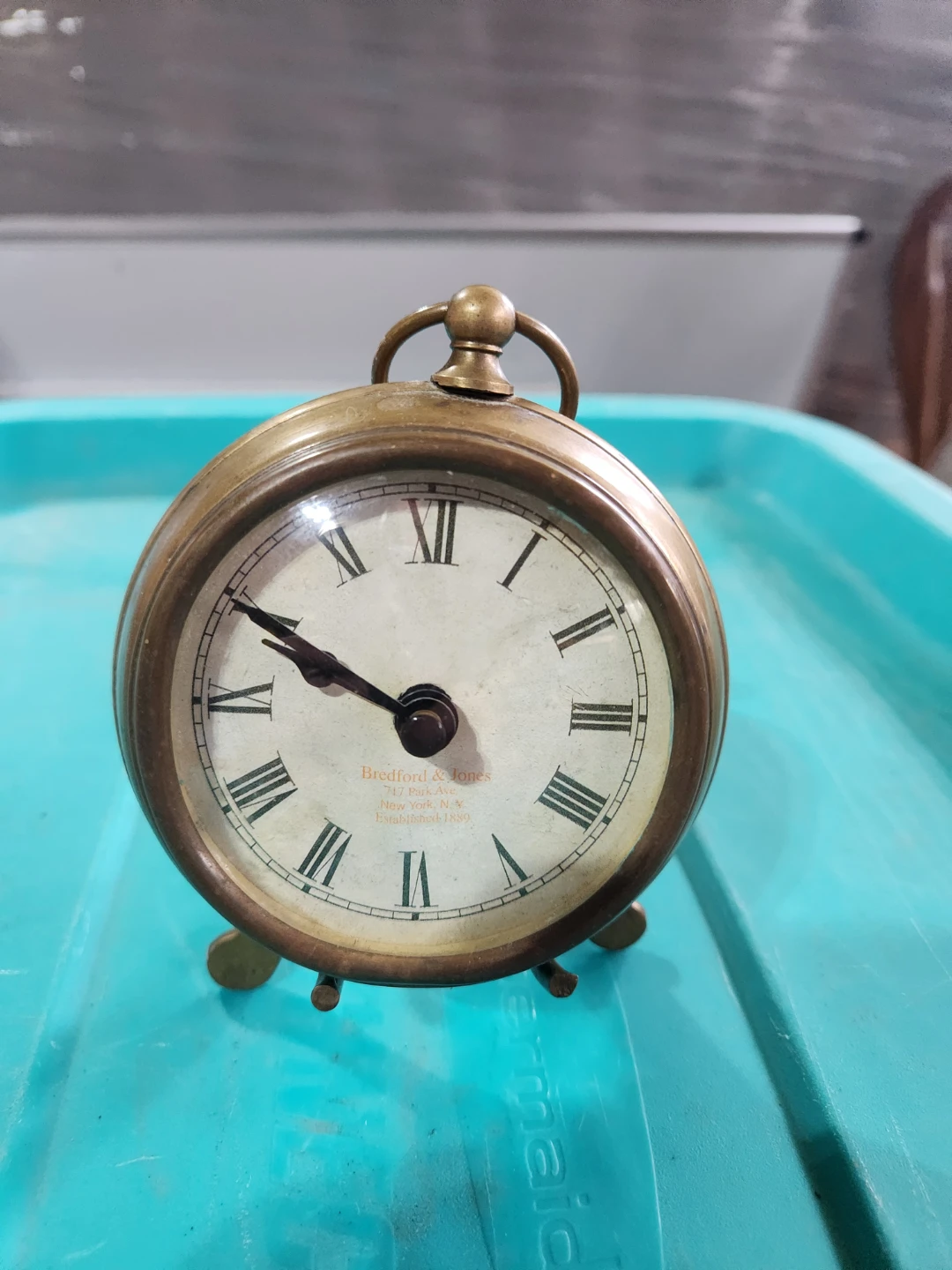 Vintage Bedford & Jones Brass Alarm Clock