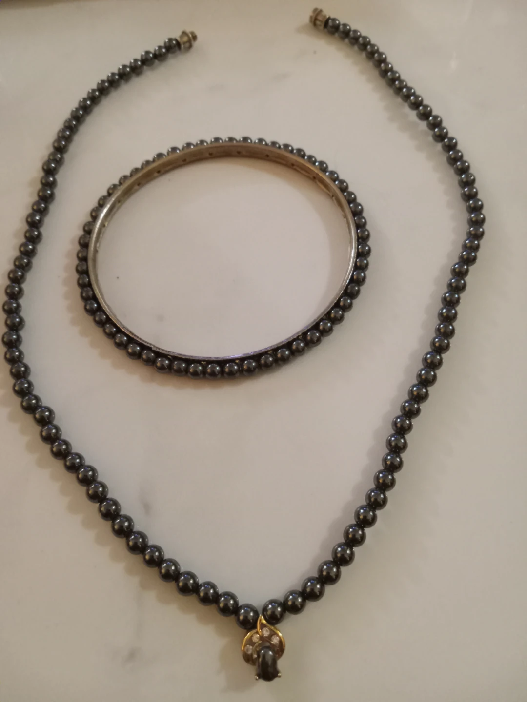 Hematite Necklace & Bangle Set - photo 5