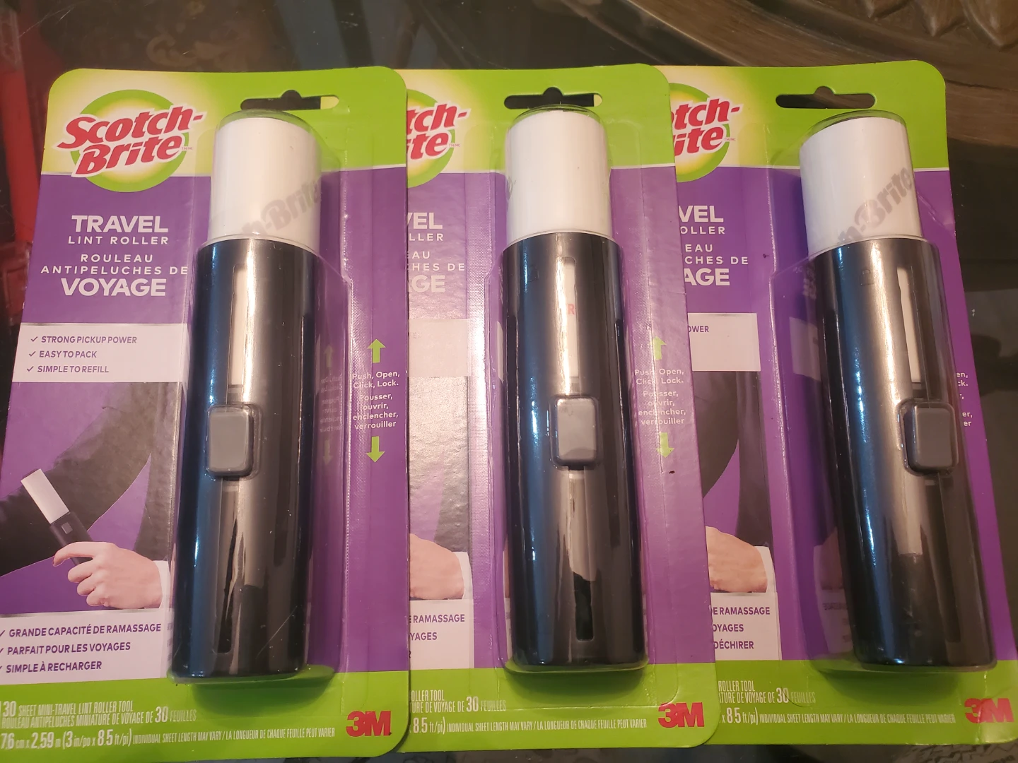 3 Travel Lint Rollers