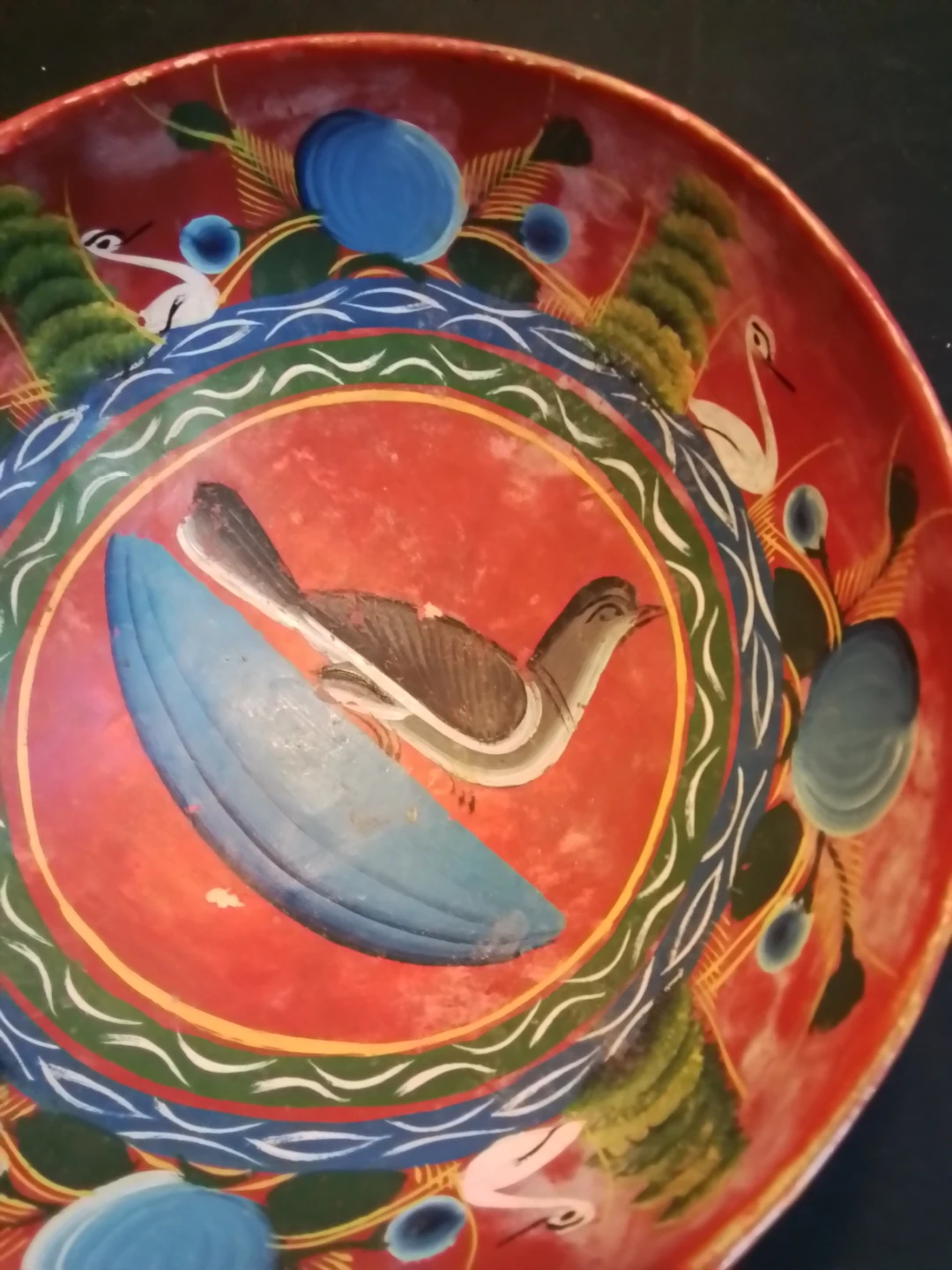 Hand-painted Folk Art Bowl - photo 2