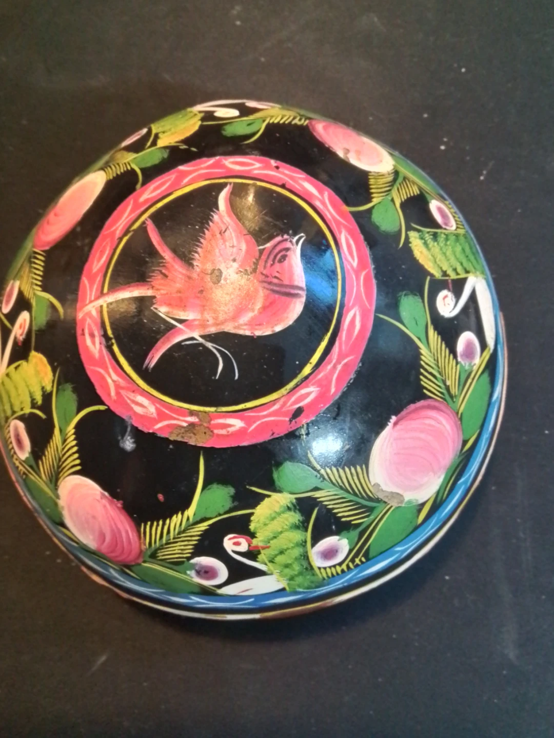 Hand-painted Folk Art Bowl - photo 4