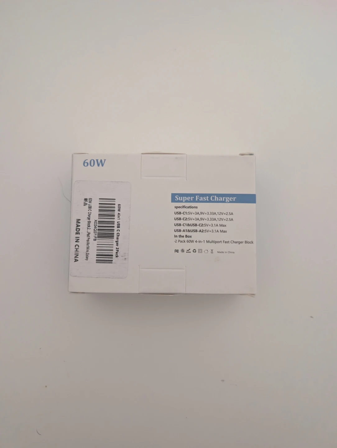 2 pack 60W USB-C 4in1 Multiport Charging Block - New - photo 2