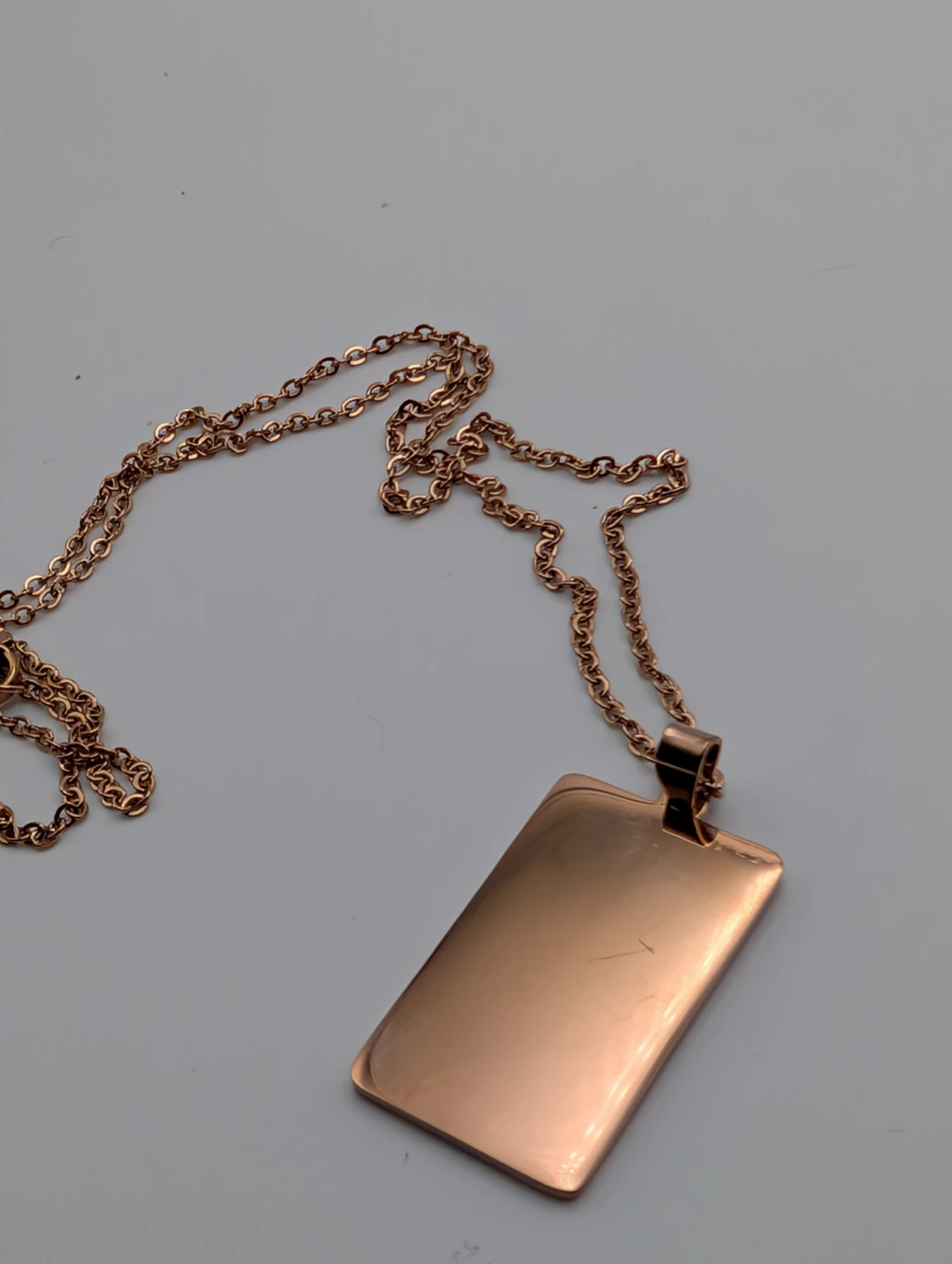 Rose goldTone Rectangular Pendant Necklace (3 for $10)