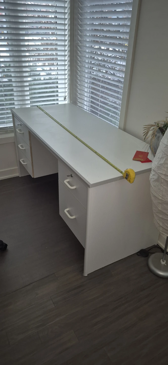 White Desk with Drawers