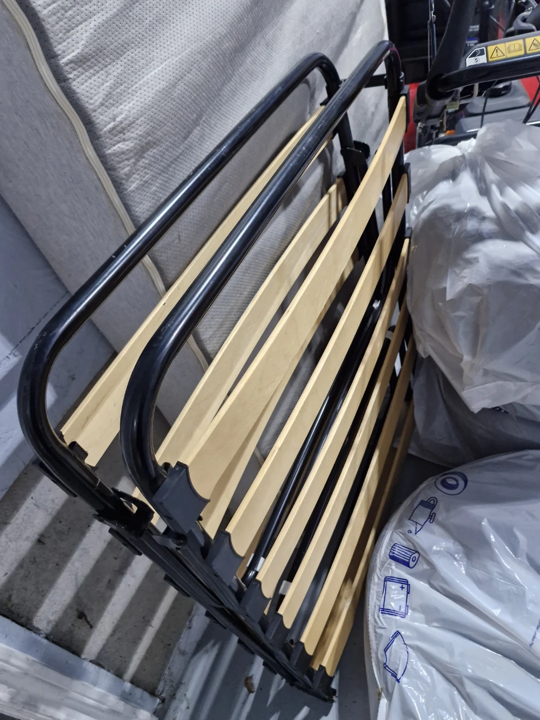 Foldable Bed Frame with Mattress - photo 3