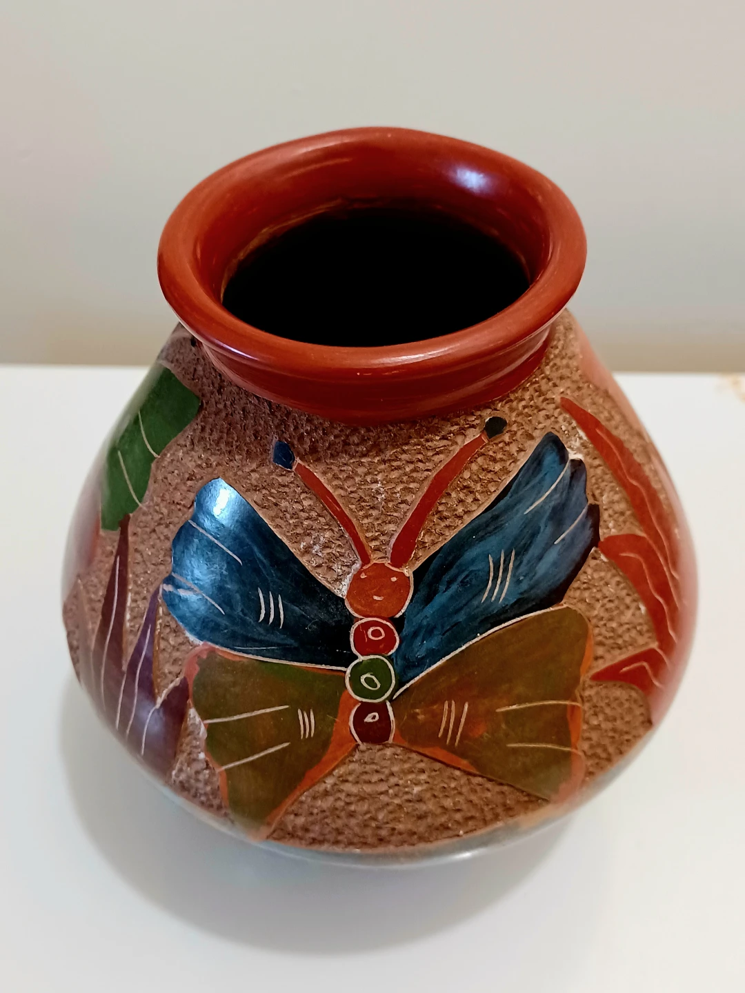 Unique Sgraffito Hand Carved Art Pottery - photo 4