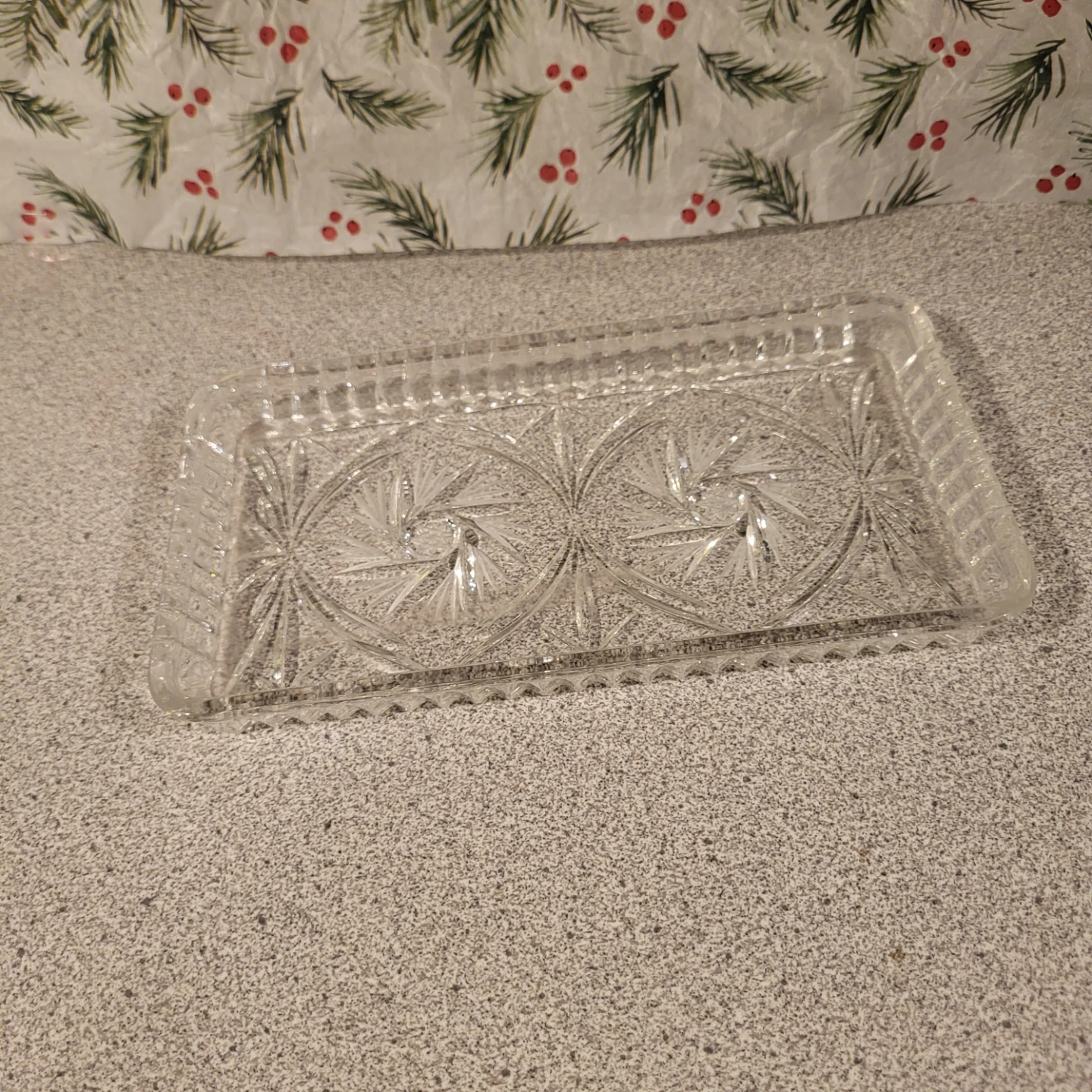 Vintage Clear Glass Tray