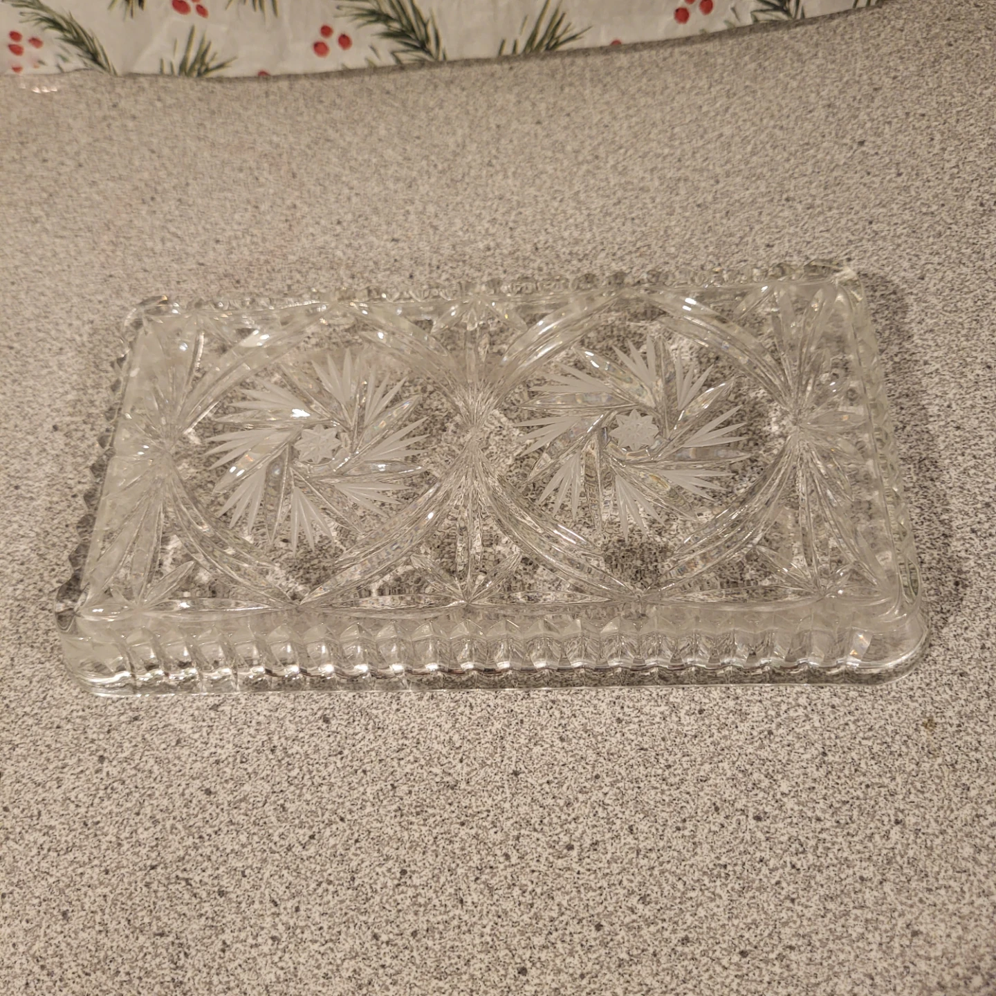 Vintage Clear Glass Tray - photo 2