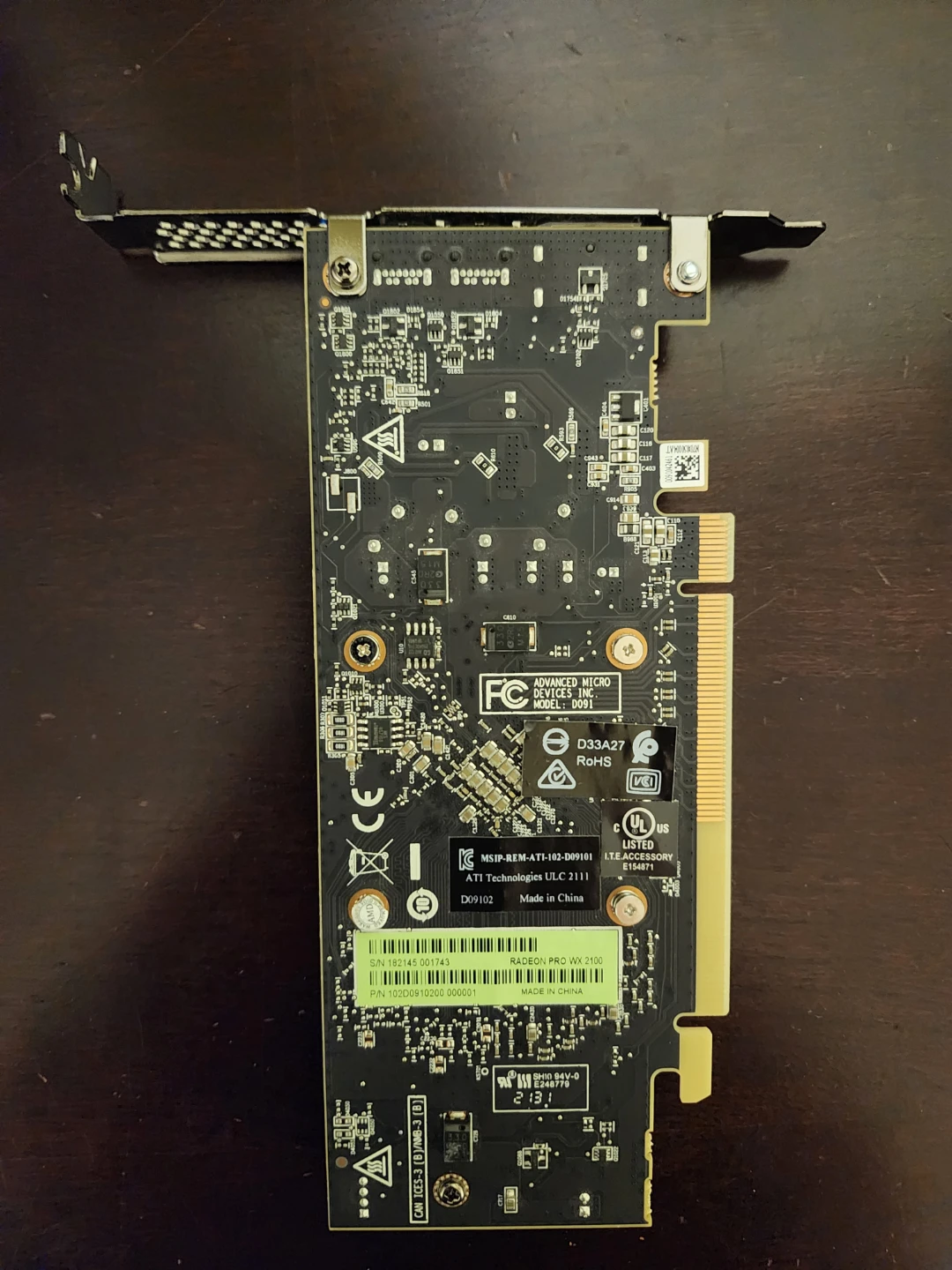 AMD Radeon Pro WX 2100 Graphics Card - photo 3