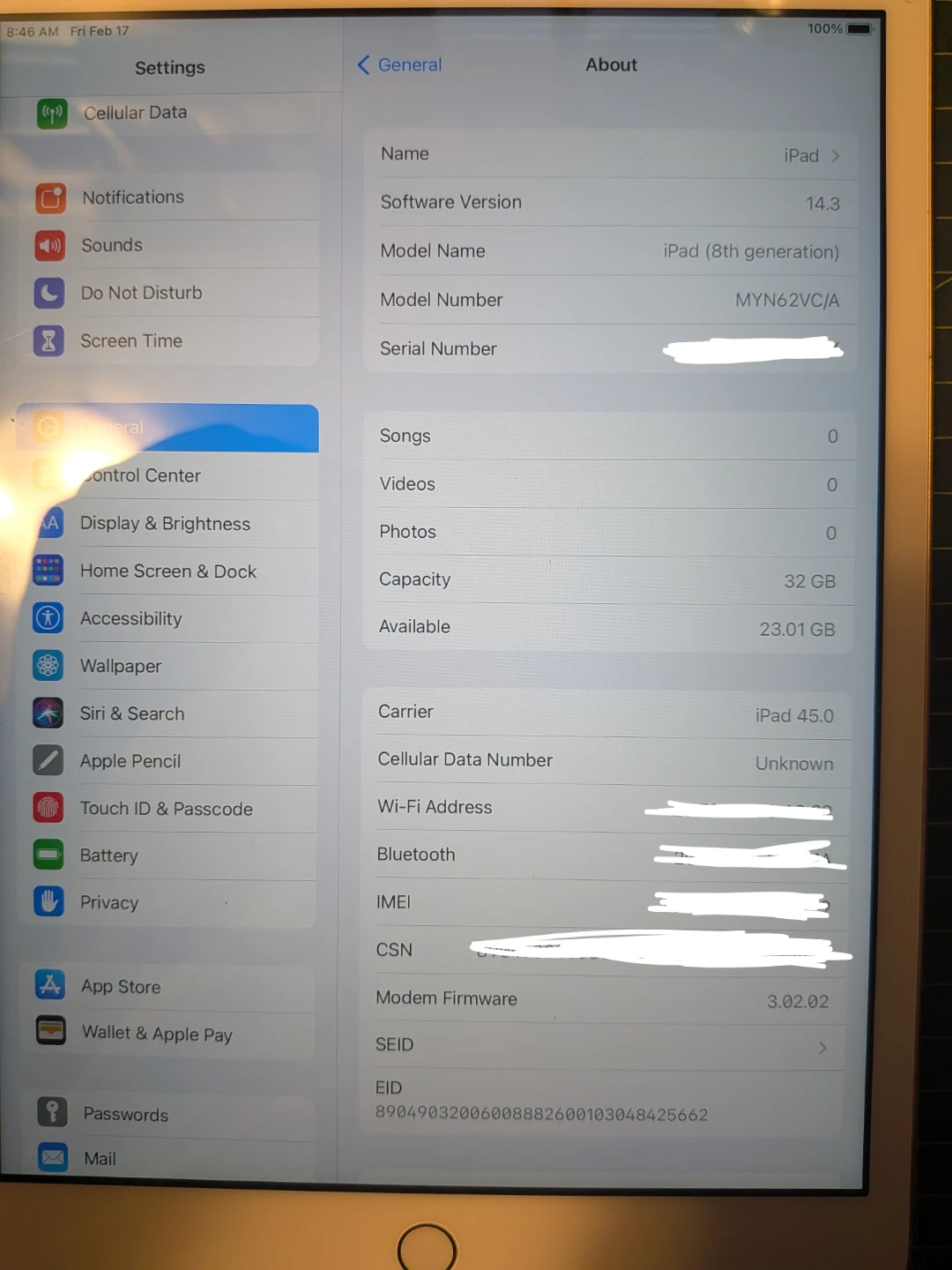 iPad 8th Gen Cellular - photo 3