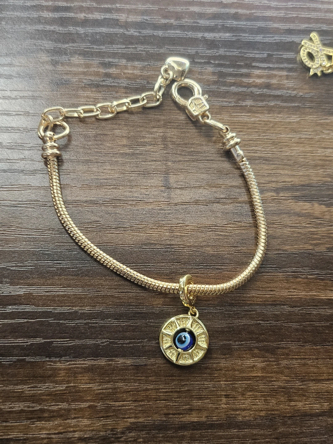 Snake chain Charm Bracelets sterling silver 925