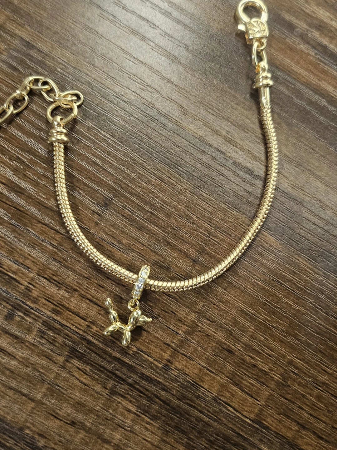 Snake chain Charm Bracelets sterling silver 925 - photo 2