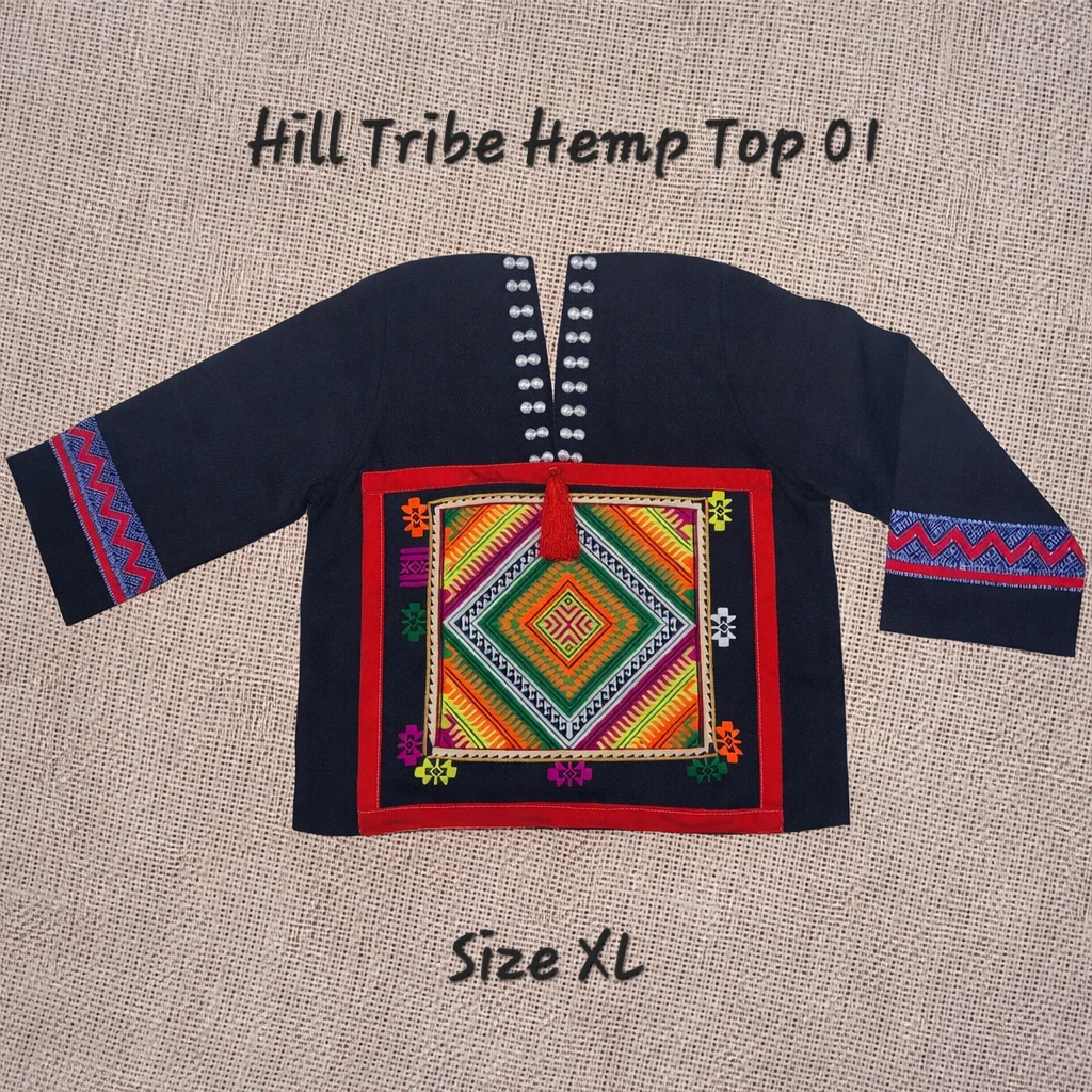 Hill Tribe Hemp Top  - Size XL - photo 2