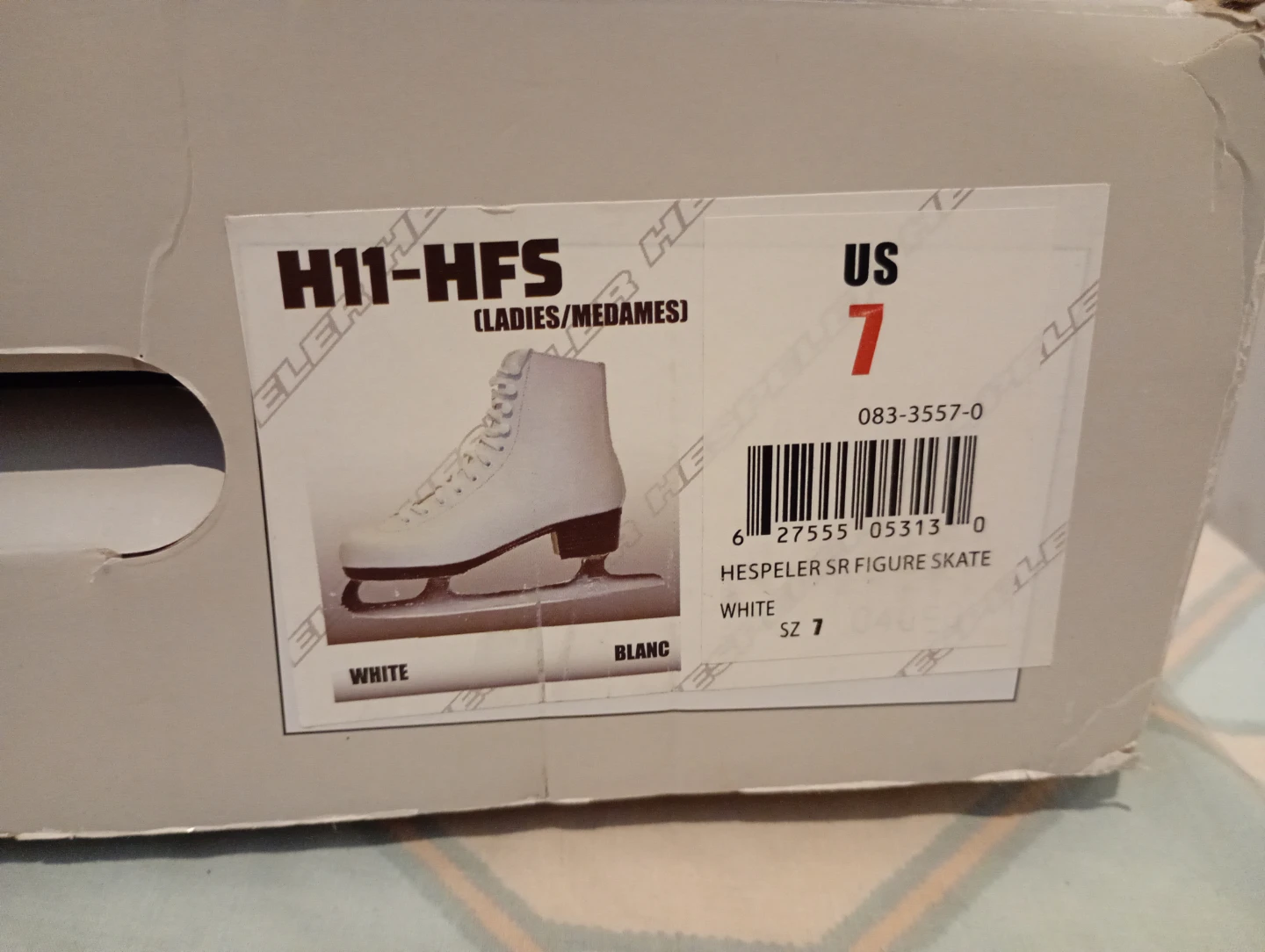 Hespeler Women's Figure Skates - White, Size 7 - photo 3