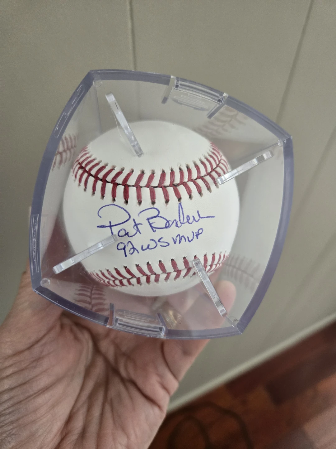 SIGNED PAT BORDERS TORONTO BLUE JAY HAT OR A SIGNED BASEBALL - photo 2