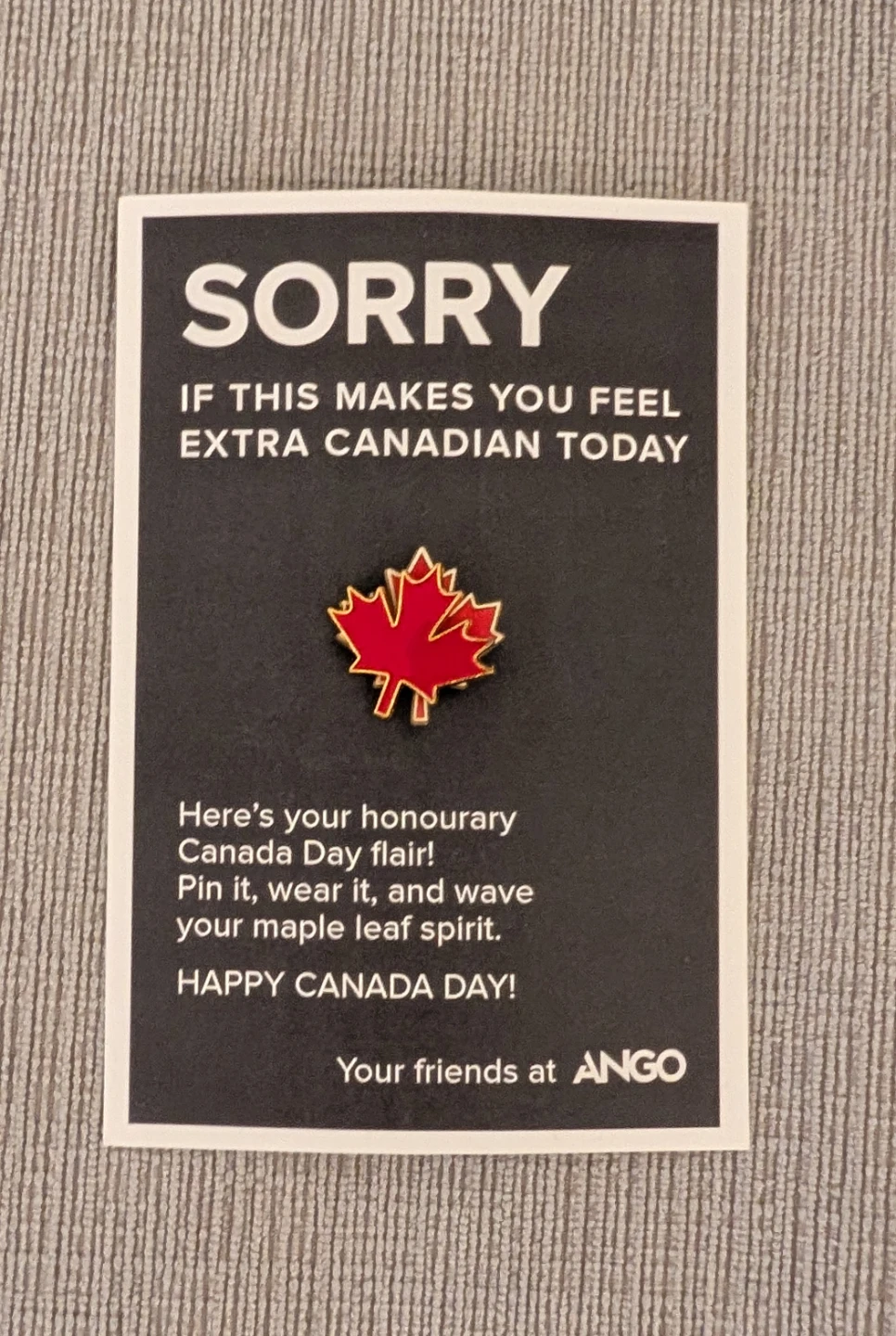 Brand New Canada Maple Leaf Pin
