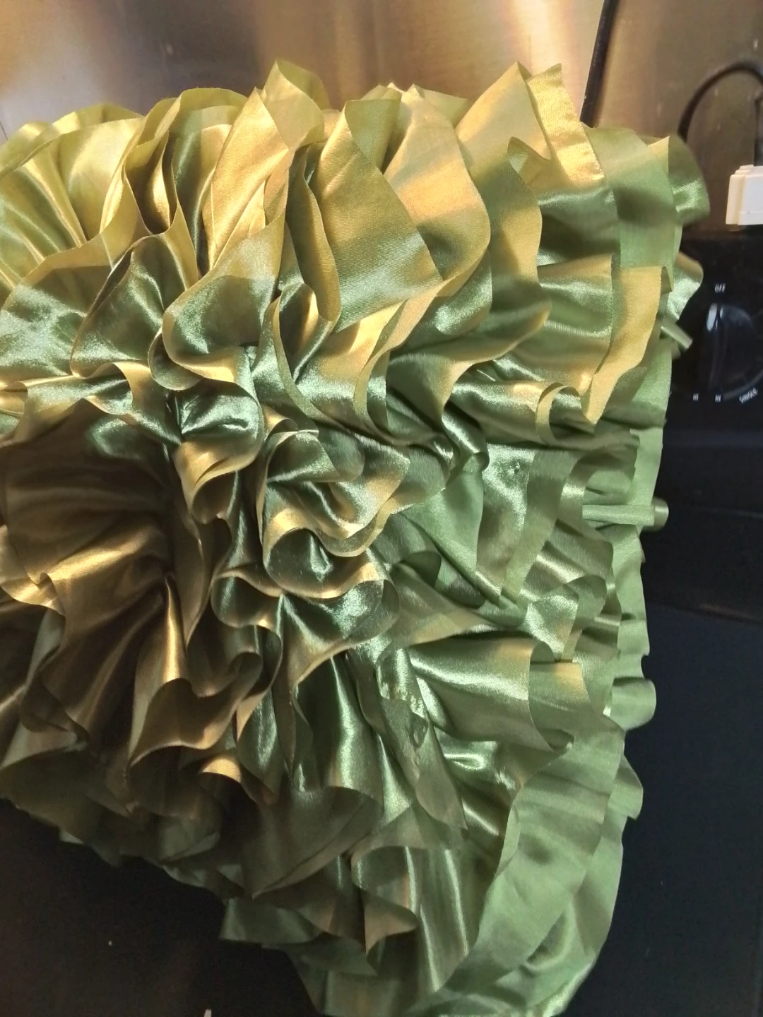 Decorative Green Ruffled Pillow Pier 1 - photo 3