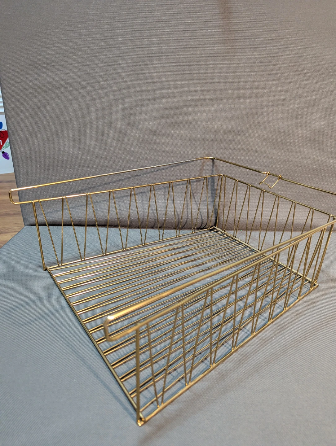 IKEA Kallax Gold Wire Basket Shelf Insert