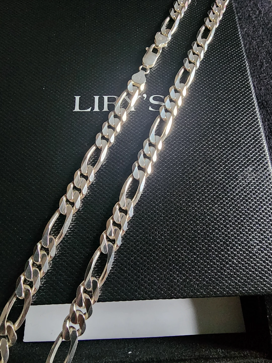 Italian Diamond Cut Figaro Necklace - photo 3