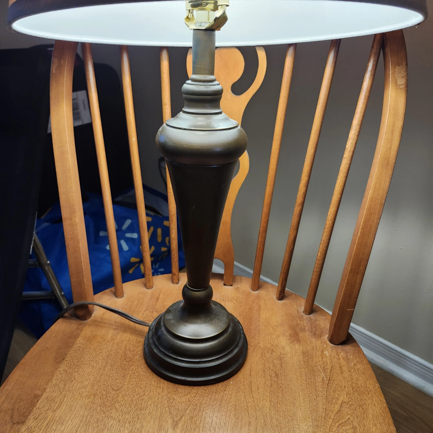 2 Table Lamps - Brown Base and Beige Shade - photo 2