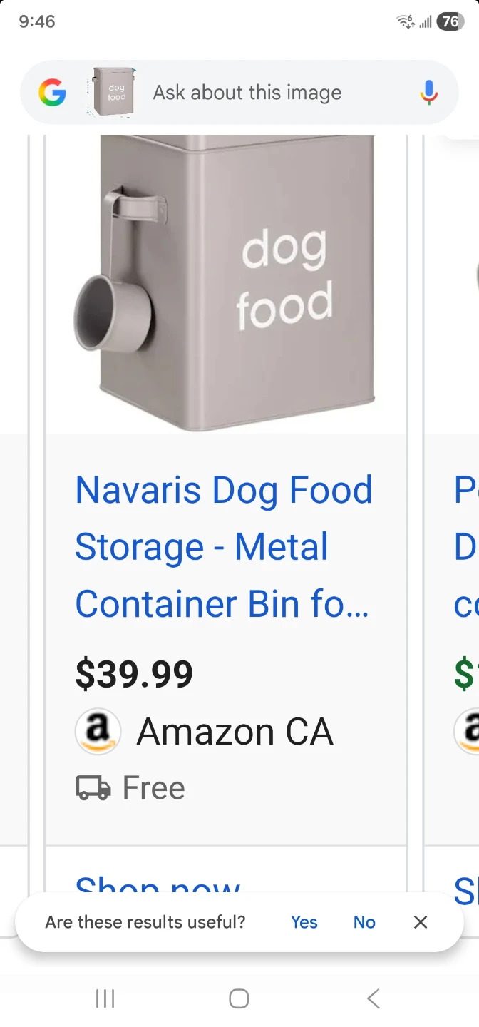 Navaris Dog Food Storage - Metal Container Bin for Pet ... - photo 2