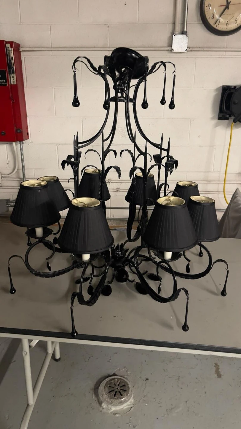 Black Iron Chandelier - photo 2