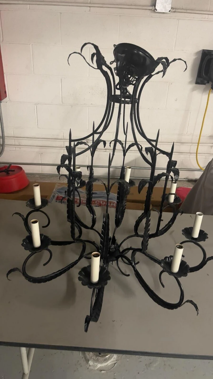 Black Iron Chandelier - photo 3