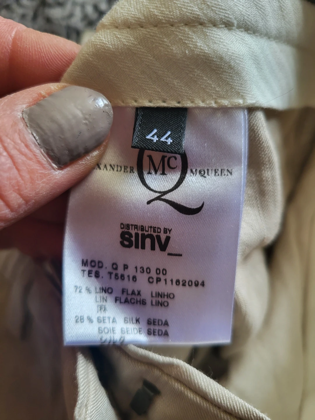 Alexander McQueen Linen Blend Trousers Size 44 - photo 2