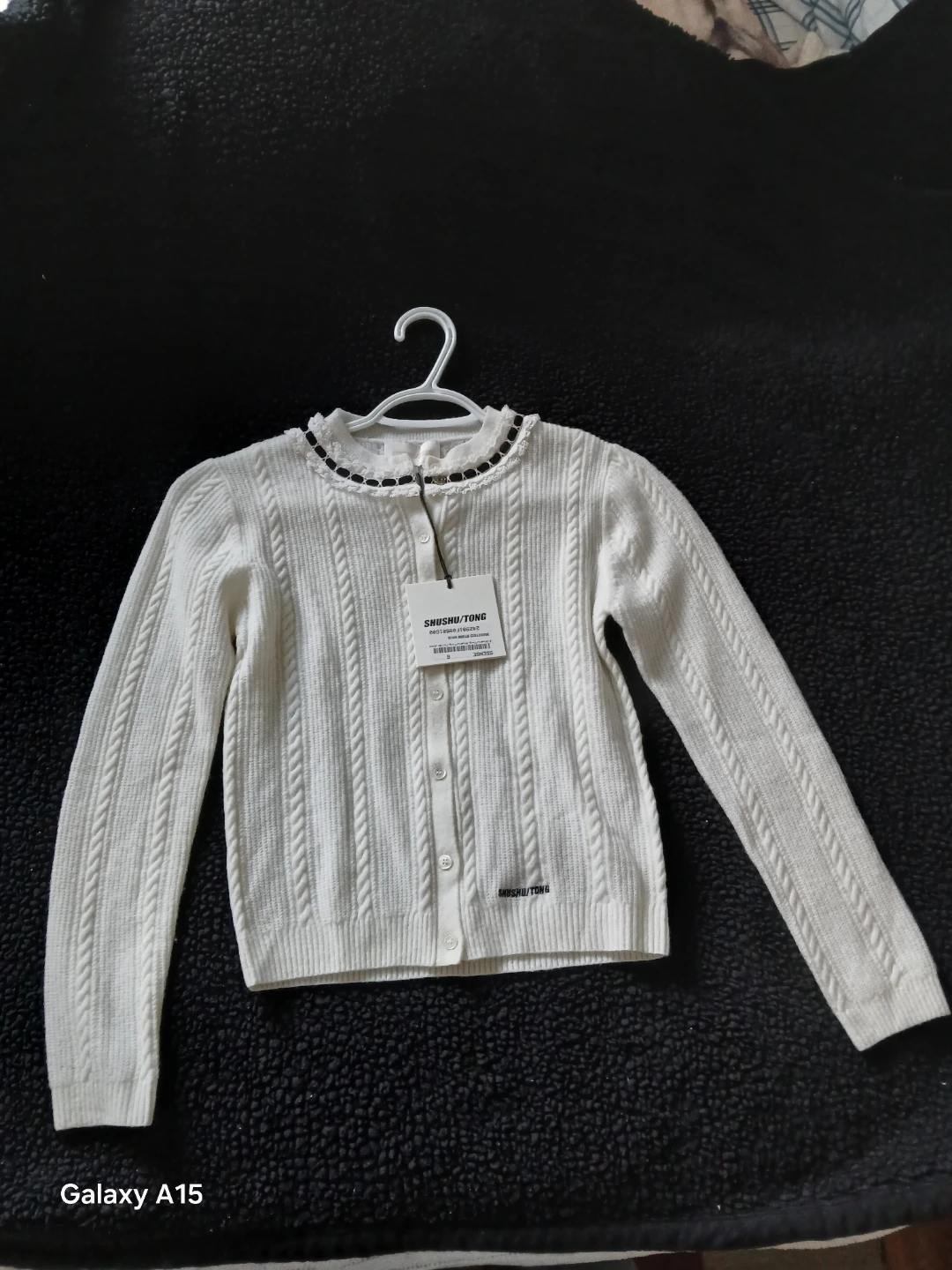 White Cable Knit Cardigan