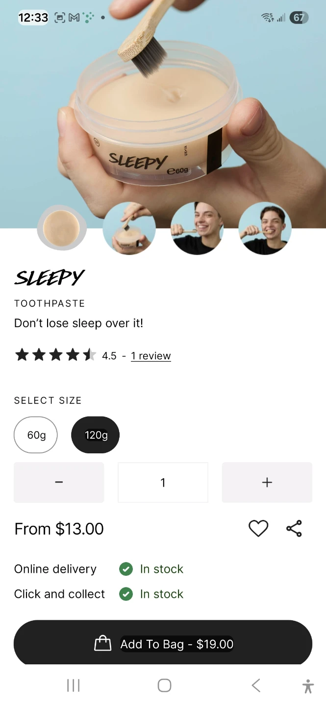 Lush Sleepy Toothpaste 120g
