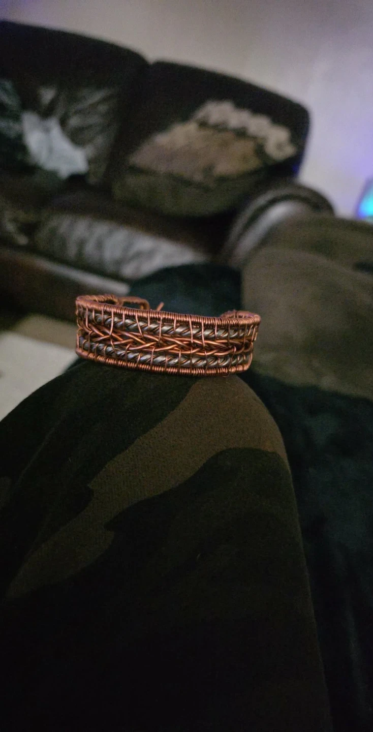 Handmade Copper Wire Cuff Bracelet