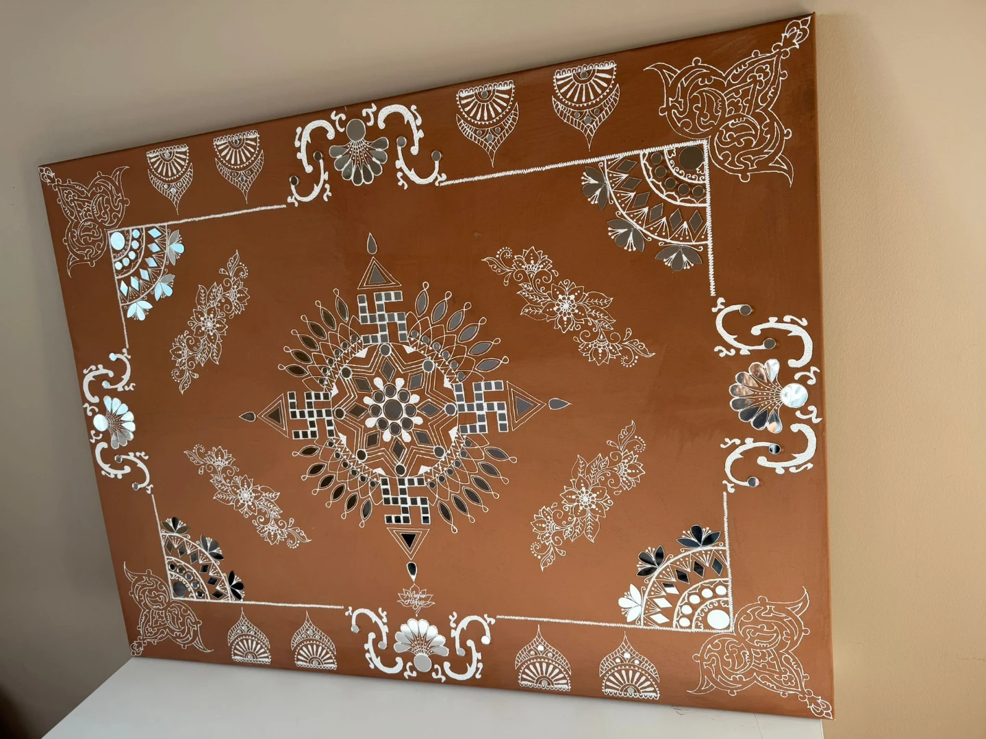 Handmade Mirrored Texture Wall Art - photo 3